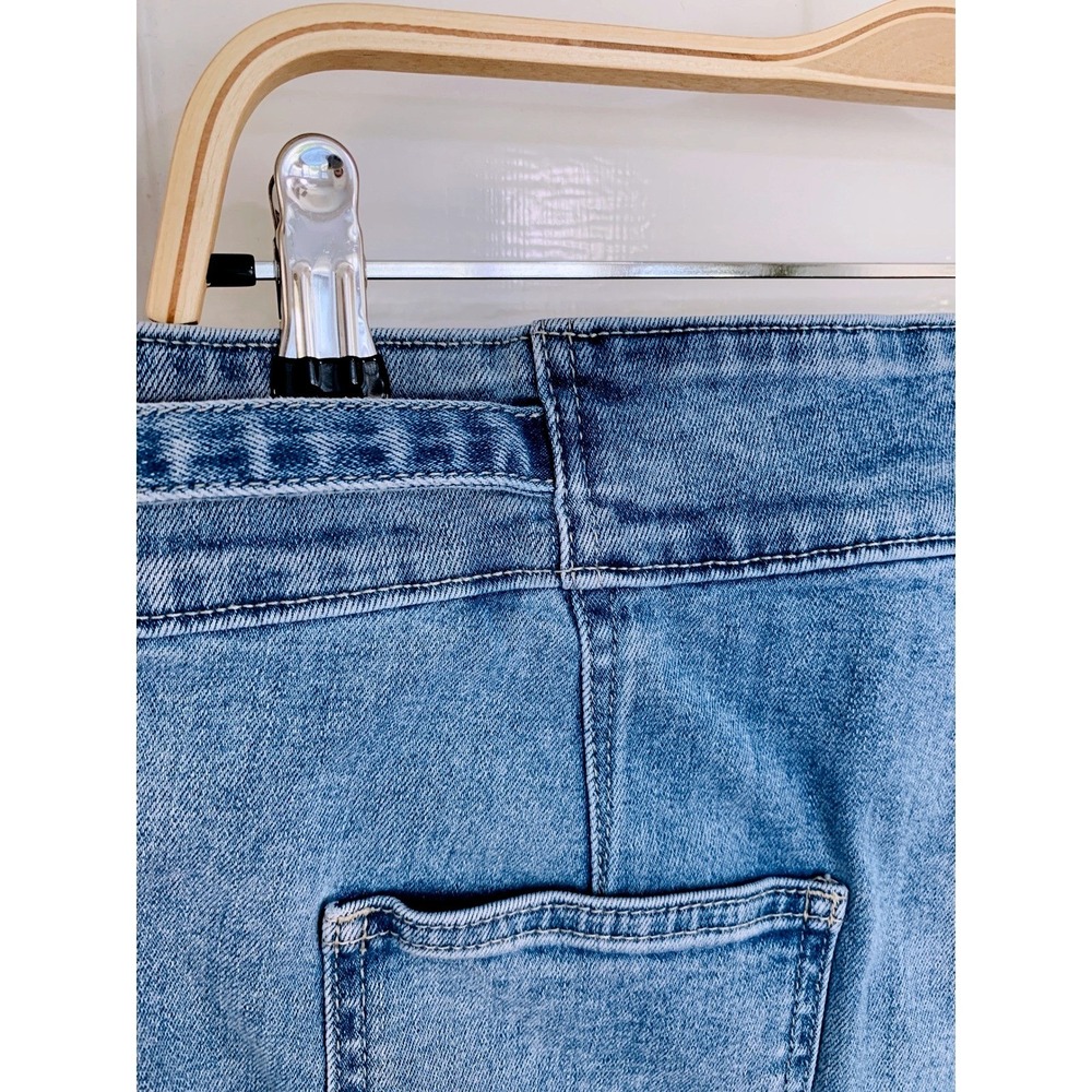 Hudson Cropped High Waist Tie Waist Wide Leg Jeans Medium Blue Size 10 30 - Picture 12 of 16